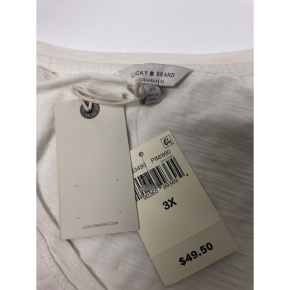 LUCKY BRAND WOMEN'S PLUS FLORAL EMBROIDERED TOP - Picture 6 of 6